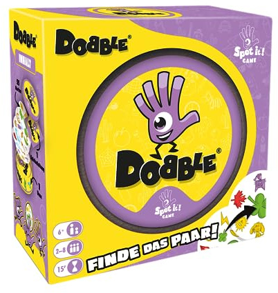Zygomatic- Juego, dobble Classic Eco, Color, Multicolor, 1. 55 karten (Asmodee ZYGD0024) - Versión alemana