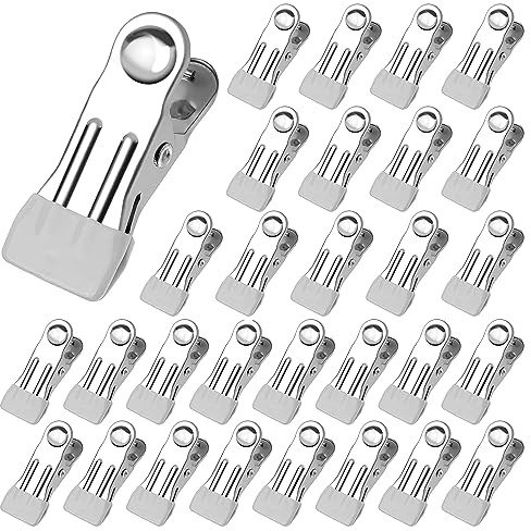 30 Pièces Pince a Linge Inox, Pinces à Linge Extérieur Solides, Antidérapantes Pince à Linge Inox Pince à Linge Inox pour Chaussettes, Vêtements, Couettes, Serviettes, Photos,Sceaux Alimentaires, etc.