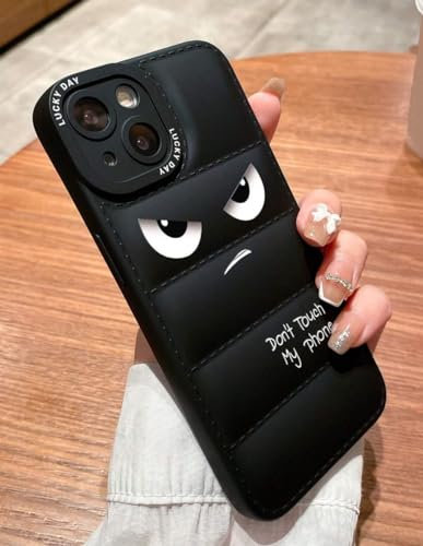 Cool printed Puffer Jacket Design - Soft Anti-Scratch TPU, Anti-Slip, Water Resistant, Wireless Charging, Full Phone and Camera Protection, Shock Proof. Case for iPhone 14 Pro Multicolor