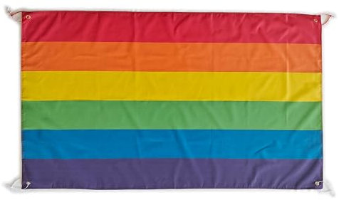 Bandera LGTB Grande para Interior o Exterior, Perfecta para Orgullo Gay Pride 4 Ojales y 4 Bridas