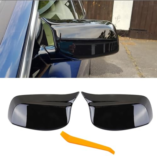 TTCR-II 2 PCS Kompatibel mit Rückspiegel Abdeckung BMW 5er E60 E61 6er E63 E64 2003-2007 Seitenspiegelgehäuse Links und Recht E60 E61 E63 E64 51167078359/51167078360 (Glanz Schwarz)