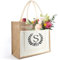 Tarklanda Personalisiert Initial Jutetasche, Jute Shopper Bag Frauen, Jute Tragetasche Damen, Einkaufstasche mit Alphabet, Geschenke für Frauen, Freundin, Brautjungfer zum Geburtstage, Hochzeit (S)