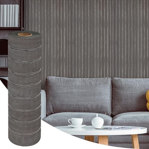 Panneaux muraux 3D en faux bois, 40 cm x 3 m (1,2 m²), panneaux muraux 3D à décoller et à coller pour décoration murale et plafond, panneaux muraux en PVC élastique, résistant à l'humidité,