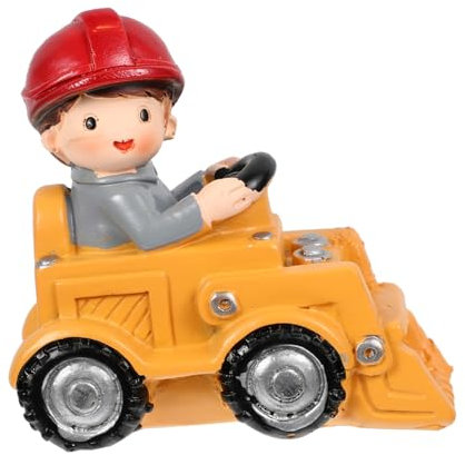 WHAMVOX 1stk Bagger-ornament Mini-dekor Schöner Tortenaufleger Minikuchen Minibagger -laufklammer Auto-armaturenbrett-dekoration Kindergeburtstag Kuchendekoration Lkw Mini-kuchen Harz