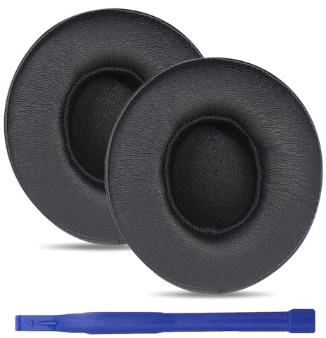 Solo 3 Earpad Replacement for Beats Solo 2 & Solo 3 Wireless On-Ear Headphones,Earpads Repair Parts Ultra Durable Soft Protein Leather Solo 2 Earpad Cushion Replacement(Black)