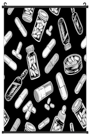 61 cm Druck auf Leinwand, Flaschen und Gips, exquisite Kunstrolle, hängende Malerei, Kunst, Wandbild, Wohnzimmer, Schlafzimmer, Wanddekoration, einzigartiges Design, Hängerolle