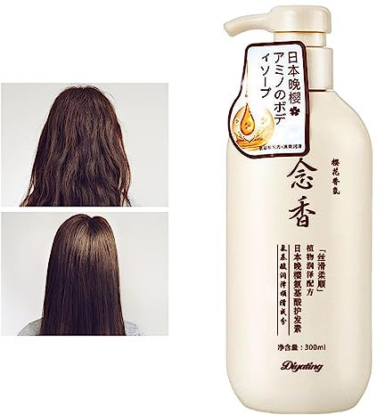 Japanisches Shampoo Und Spülung | Sakura Japanisches Shampoo Gegen Haarausfall - 300 Ml Nährendes Kopfhaut- -Shampoo, Feuchtigkeitsspendendes Reparatur- -Haarwuchs-Shampoo Für Tief Genährtes