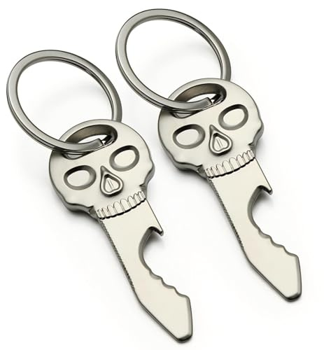 2 Totenkopf-Schraubenschlüssel, Flaschenöffner, multifunktionaler Metall-Flaschenöffner, Schlüsselanhänger