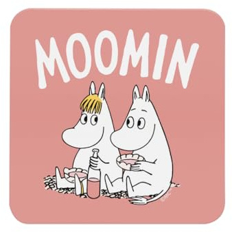Moomin Moomintroll And Snorkmaiden Picnic Wooden Single Coaster
