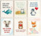 Dreamy Doodles® Affirmationsposter-Set für Kinder | 6er Poster-Set | Aquarell Tiere (Wal, Elefant, Fuchs, Pinguin u. a.) | DIN A4 | 200g Premiumpapier (Matt) | Positive Botschaften fürs Kinderzimmer