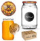 KADAX Lot de 48 bocaux à miel, 900 ml, avec couvercle à visser fi82 mm, pour miel, pots à confiture, verres à vis, motif d'abeille jaune