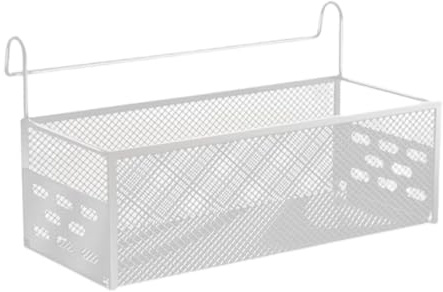 Colcolo Hängender Aufbewahrungskorb für Bett, Hänge-Organizer, tragbar, praktisch, Nachttischregal für Wohnung, Schlafzimmer, Schlafsaal, Bett und, Weiß