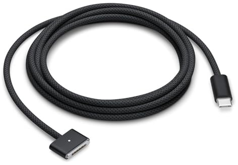 Hsupez USB C zu Magnetischer Ladeanschluss Kabel, 140W Schnellladen, 2M, Schwarz, Kompatibel mit MacBook Pro 14/16 (2021–2023) & MacBook Air Modelle