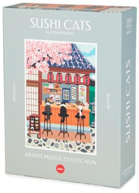 Balvi Puzzle Sushi Cats Kunst in 1000 Teilen von der Illustratorin Yuna Moona Karton