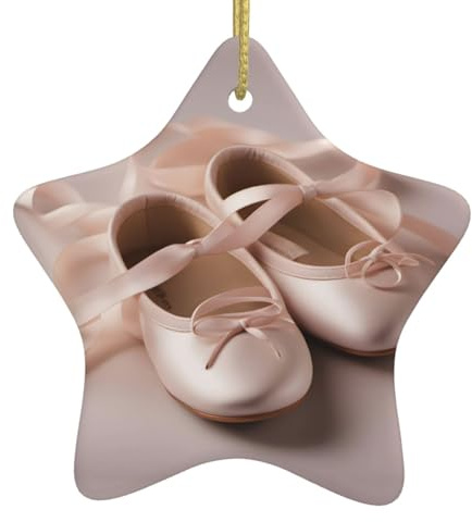 Christmas Tree Ceramic Hanging Star Pendant Yyhwhjde Ballet Shoes Prints Decoration Malls, Supermarkets, Shops
