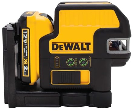 DEWALT DW0822LR 12V 2 Spot + Cross Line Laser, Red