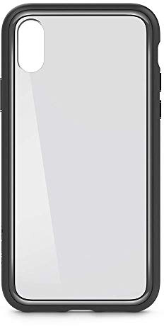 Belkin SheerForce Elite Scratch-Resistant Transparent Case for iPhone X, Protective and Drop Resistant - Clear/Black