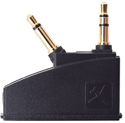 QC45 Adapter Airplane Audio Stereo Jack Plugs for QuietComfort 2 QC3 QC15 QC25 QC35II QC35 SoundLink SoundLinkII AE2 AE2i AE2W and More Headset with 3.5mm Golden Plated Jack Plugs