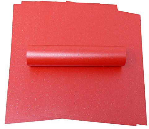 Syntego 10 Blatt A4 weihnachtliches Papier, glitzernd, glitzernd, 120 g/m², einseitig zum Basteln von Karten