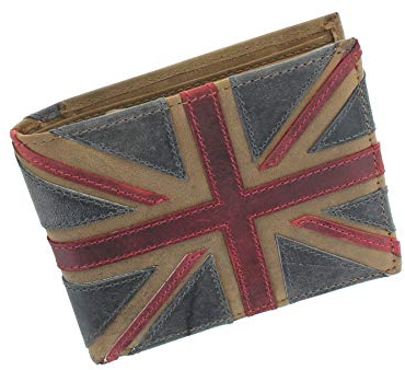 Mala Leder Union Jack Sammlung Leather Wallet RFID Blocking 197_29 Braun