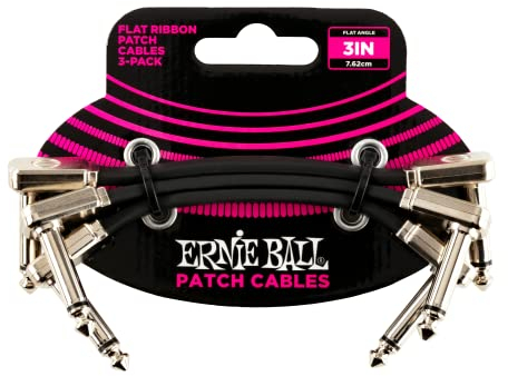 Ernie Ball Flachband-Patchkabel, 3er-Pack, 7,62 cm