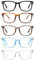 CCVOO 5 Stück Lesebrillen Blaulicht blockierend, Filter UV-Strahlung/Blendung Computerleser Mode Nerd Brillen Damen/Herren (*C1 Mix, 3,5)