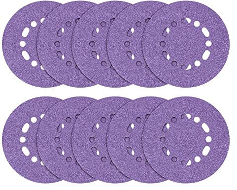 Trend Zirconium 150mm Random Orbit 80 Grit Abrasive Sanding Discs, AB/150/80Z, Pack of 10