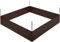 HORNVAL Beeteinfassung Metall Rost für Pflanzen und Gemüse aus Blech - Matt Bronze Rasenkante Metall 20 cm Hoch - Blumenbeet Umrandung - Hochbeet Abdeckung - 4 Paneele und 4 Heringe