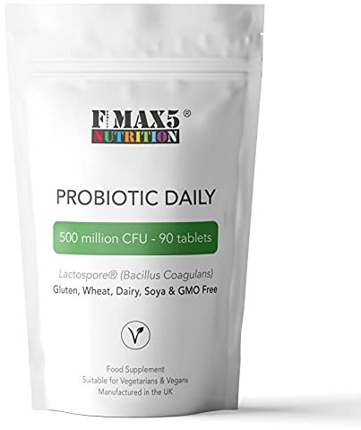 Probiotic Daily - Lactospore® (Bacillus Coagulans) 500 Million CFU - 90 Tablets – UK Made – FMax5