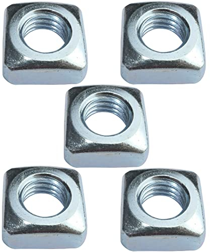 AERZETIX - C49554 - Set di 5 dadi quadrati M10 smussati 17.0x8.0mm filettatura metrica - in acciaio al carbonio
