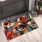 renoazul® Multicoloured Large Door Mat for Entrance, Hallway and Kitchen, 60 x 110 cm, Moonlight, Soft Thick Pile Fluffy Thick Plush Geometric Pattern Mat