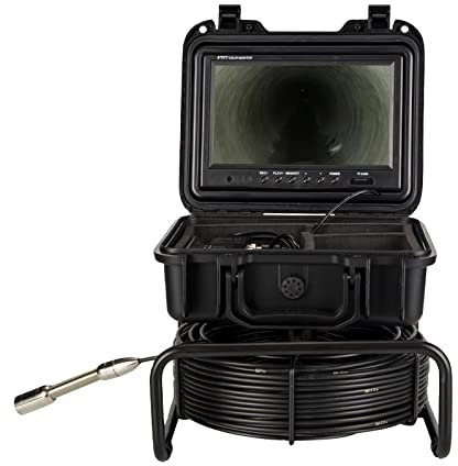 Ultra HD 1080P 9Monitor Sewer Inspection Camera,Plumbing Snake Camera DVR Recorder,SYANSPAN 164ft Industrial Pipeline Drain Endoscope with Distance Counter(Free 8GB SD Card)(50M)