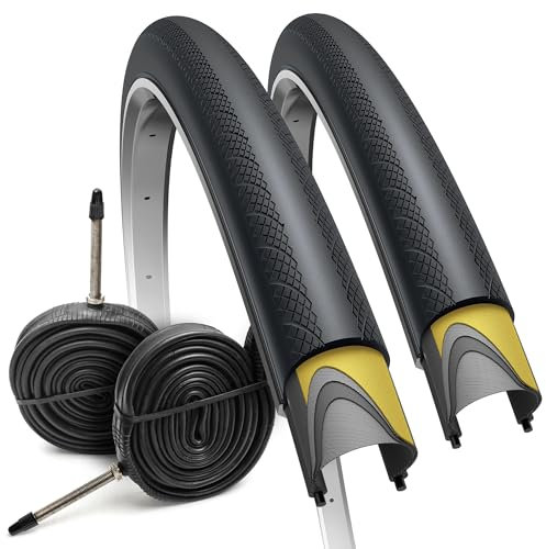 Fincci Gravel 700 x 35c Reifen - Paar Reflektierenden Fahrradreifen 37-622 mit 1 mm Nylon Pannenschutz - Fahrradmantel 28 x 1.4 Zoll für Straße, E-Bike, Hybrid, MTB, Rennrad & Tourenrad