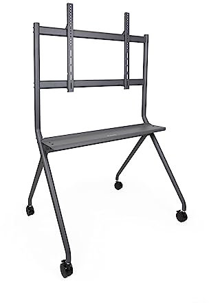 TooQ FS20205M-B - iSTAND Soporte de Suelo con Ruedas para Pantallas 50- 86, Color Gris