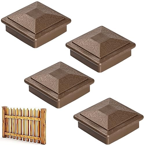 Pfostenkappen, Plastik Abdeckkappen 4X4 (tatsächlich 3,5 x 3,5) Zaunpfosten Kappen für Holzpfosten Deck Pfosten und Holzpfähle
