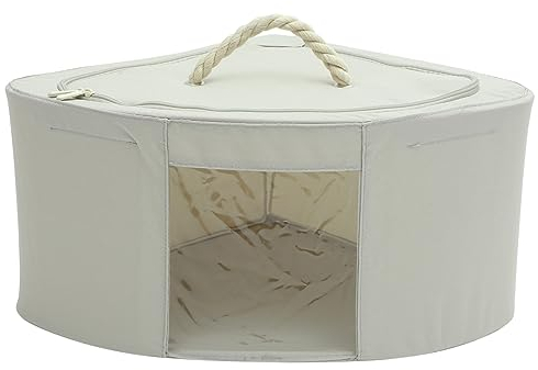 HOMSFOU Klarer Behälter Dekorativer Zusammenklappbarer Eckhalter Dreieckiges Handschuhfach Faltbare Aufbewahrungskörbe Kleines Lagerregal Großer Aufbewahrungshalter Eckorganisator Große