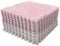 10 Stück Plüschschaum-Bodenmatte, Ineinandergreifender Bodenteppich, Weicher Geteilter Teppich, Puzzle-Schaumstoff-Bodenmatte für Schlafzimmer (Rosa Weiß)