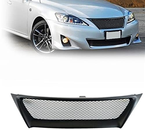 WMTCNC Kühlergrille Mattschwarzer Kühlergrill Für Lexus is IS250 IS350 Limousine 2011–2013 6. JDM F Sport 4-Türer Fiberglas Obere Stoßfängerhaube Mesh