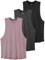 vislivin Workout Tanktops für Herren Gym Tank Top Bodybuilding Ärmellose Muskelshirts Sportbekleidung Shirt Tanks 3 Pack Schwarz/Dunkelgrau/Dunkelrosa M