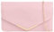 fi9 ® Sac à main en cuir verni pour mariée, mariage, soirée, fête, pochette à bandoulière (rose pâle)