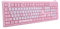 Annadue Rosa Gaming-Tastatur, USB-Kabelgebunden, 104 Tasten Ultradünne Computer-Tastatur für PC, Laptop, Desktop