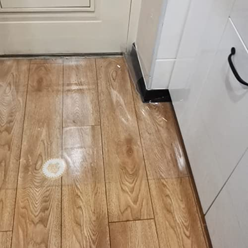 Protector de piso de plástico, almohadilla protectora de alfombra transparente para piso de madera/silla de oficina/felpudo, camino antideslizante transparente para entrada del hogar, cocina, tapetes