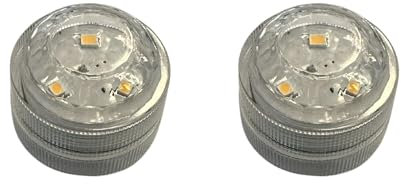 Nordic Lights Pack of 2 LED Light for Bone Porcelain White Dome | LED Battery-Powered Wireless Night Light | Versatile LED Tea Lights Ideal for Porcelain tealight Holder Domes. (White Light)