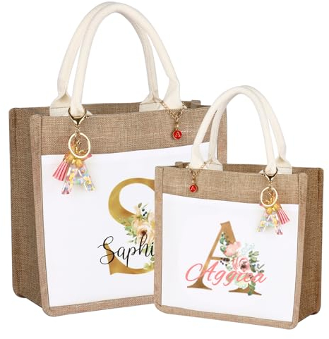 CGFN Tote Bag Personnalisable Cadeau Maitresse D'école fin d'année | Sac de en Toile de Jute courses personnalisable Sac Maitresse Cadeau Personnalisé Femmedéal Cadeau Parfait pour Femmes Amis