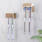 Elektrische Zahnbürste Kinder, Zahnbürstenhalter Wand Ohne Bohren für Badezimmer für Familie (Wood Grain)