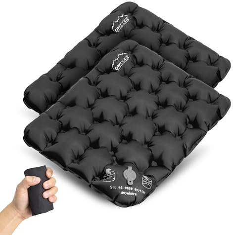 ONTYZZ Coussin de Siège étanche Coussin d’Assise Gonflable Coussin de Chaise de Bureau Coussin Assise Camping Stade Portable Léger pour Le Travail Et La Maison Coussin de Concert Résistant Humidité