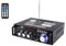 600W Amplificateur Audio Amplificateur HiFi Bluetooth 5.0 Radio FM Portable, écran LCD 2CH, 12V / 220V Pour la Maison ou la Voiture