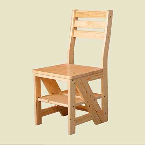 Portable Folding Step Stool Chair with Storage Rack Multi Purpose Dual Use Ladder and Staircase Chair