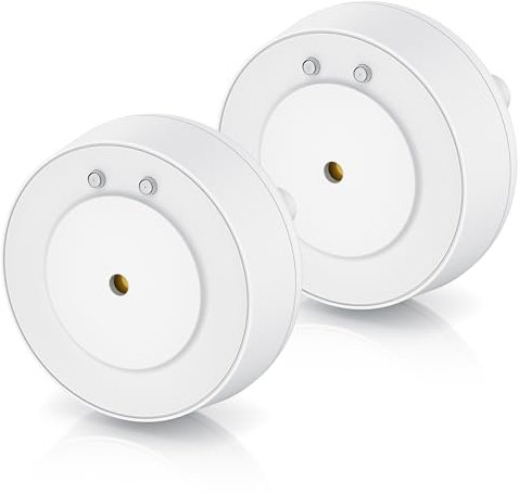 CSL - 2X Wassermelder Wassersensor Wasseralarm mit Batterie - IP66 - Mini Wasserdetektor Sensor - 110 dB lauter Alarm – Melder warnt bei Wasserschäden in Küche Bad Keller Waschmaschine