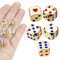 Tyinerc Herzwürfel, sechsseitige Würfel | Würfel mit Herzmuster - 6-seitige Tischspielwürfel, runde Eckwürfel, 6-seitig, 5X für Trinken, Unterhaltung, Mahjong-Spiele